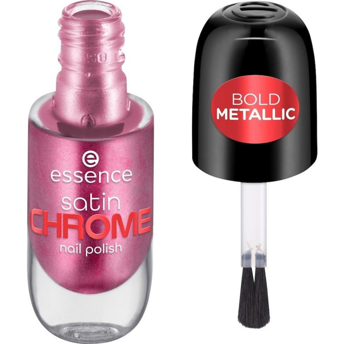 Essence, Satin Chrome, Nail Polish, 03, Artificial Pinktelligence, 8 ml