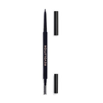 Makeup Revolution, Precise Brow, Eyebrow Cream Pencil & Brush 2-In-1, Ebony, 0.05 g
