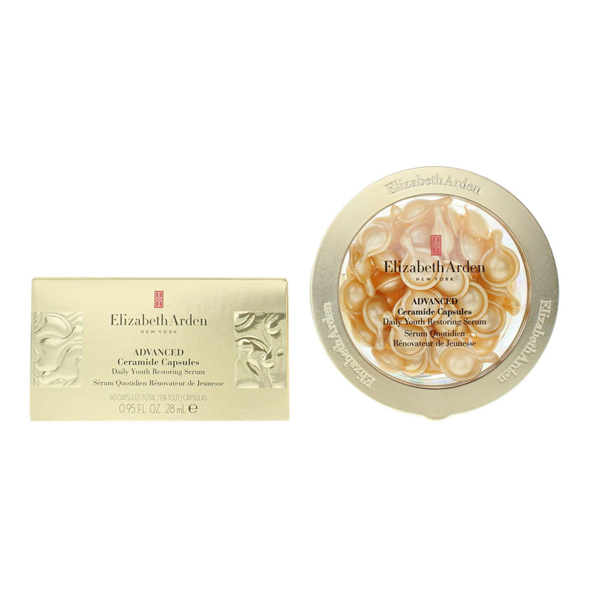 Elizabeth Arden, Advanced Ceramide, Restorative, Serum Capsules, For Face, 60 pcs