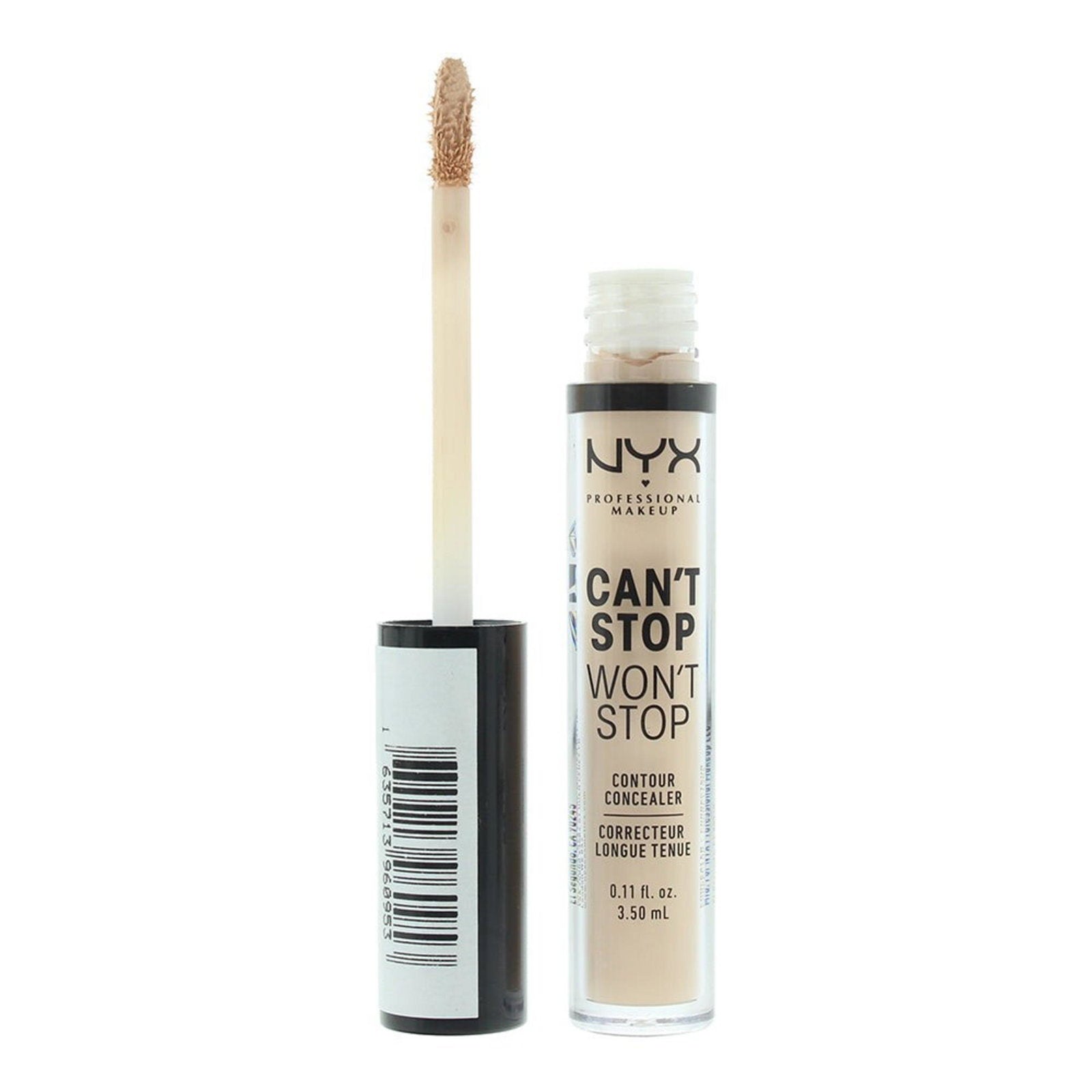 Nyx, Can't Stop Won't Stop, Liquid Concealer, Vanilla, 3.5 ml