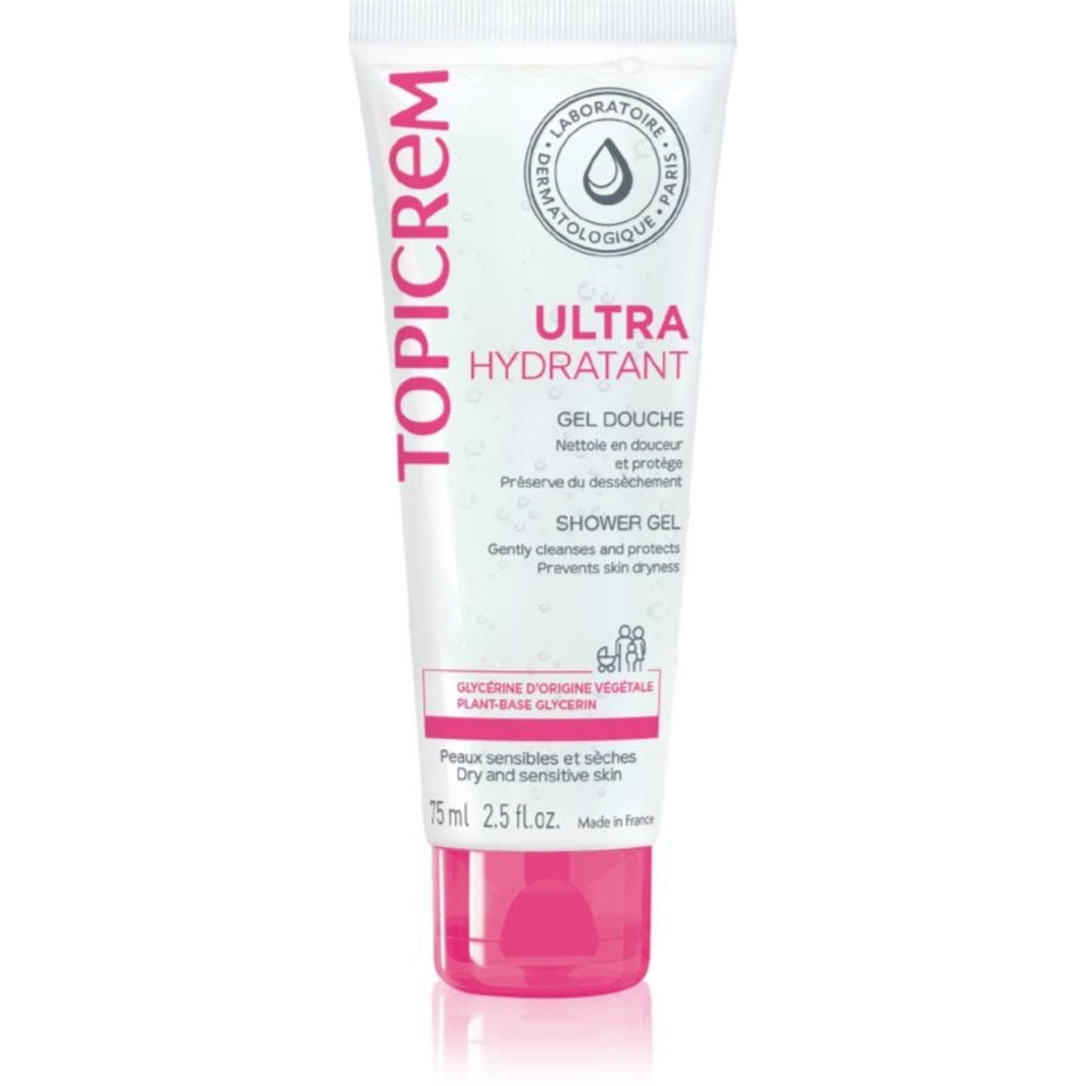 Topicrem, Ultra Hydratant, Cleansing & Softening, Shower Gel, Sensitive, 75 ml