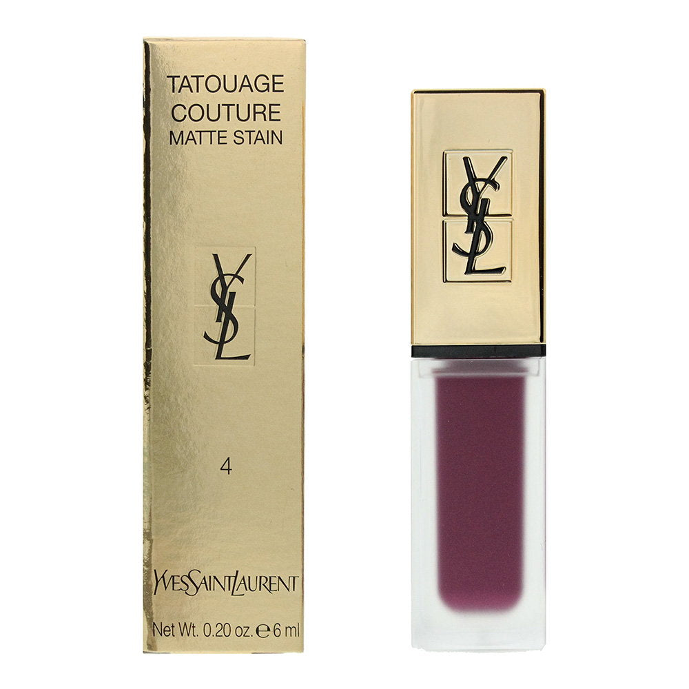 Yves Saint Laurent, Tatouage Couture, Matte, Liquid Lipstick, N4, Purple Identity, 6 ml