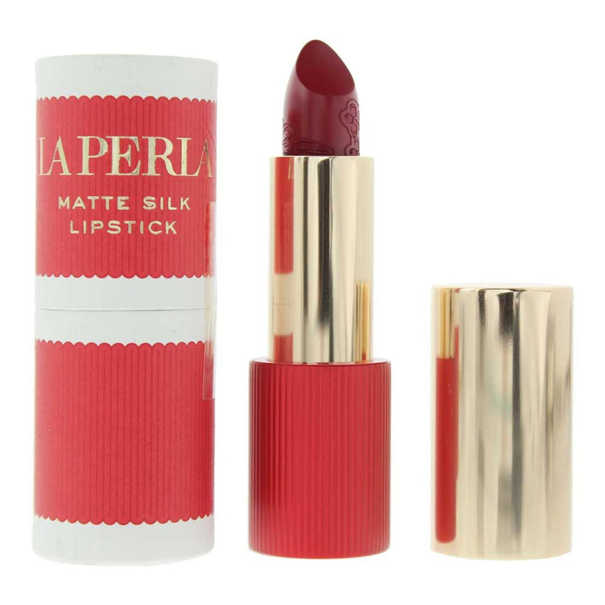 La Perla, Matte Silk, Matte, Cream Lipstick, 107, Cherry Red, 3.5 g