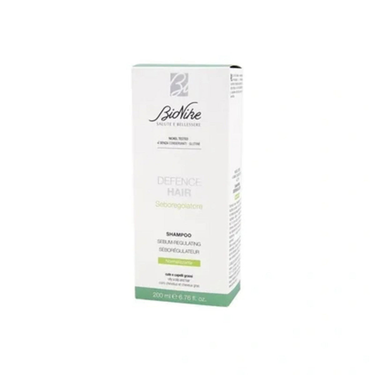 BioNike, Defence Hair, Hair Shampoo, Purifying & Sebum-Regulating, 200 ml