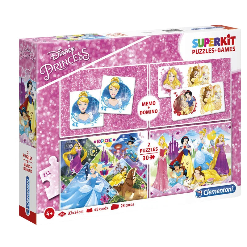 Clementoni SuperKit Disney Princess dėlionių ir žaidimų rinkinys - 28 vnt.