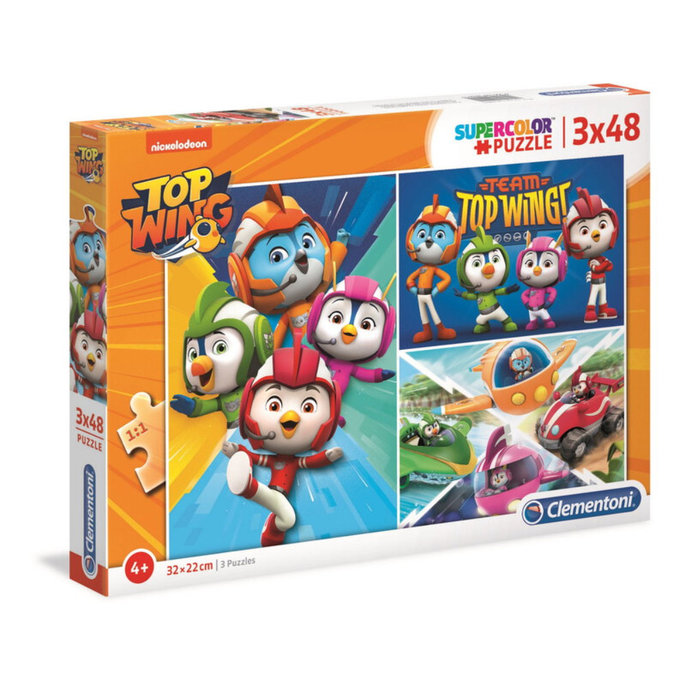 Set Trio, Clementoni, Top Wings, Jigsaw Puzzles 3x48 pcs