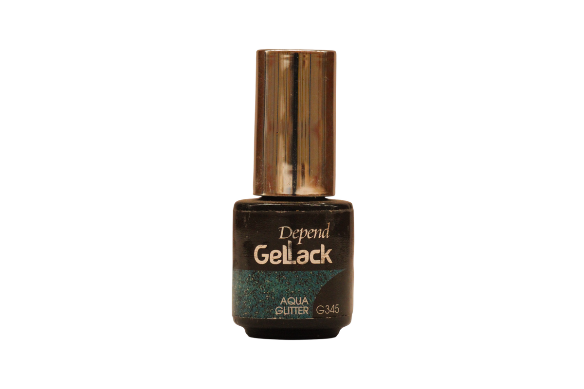 Depend Gel Lack Aqua Glitter G345 Pusiau ilgalaikis nagų lakas 5 ml Tester