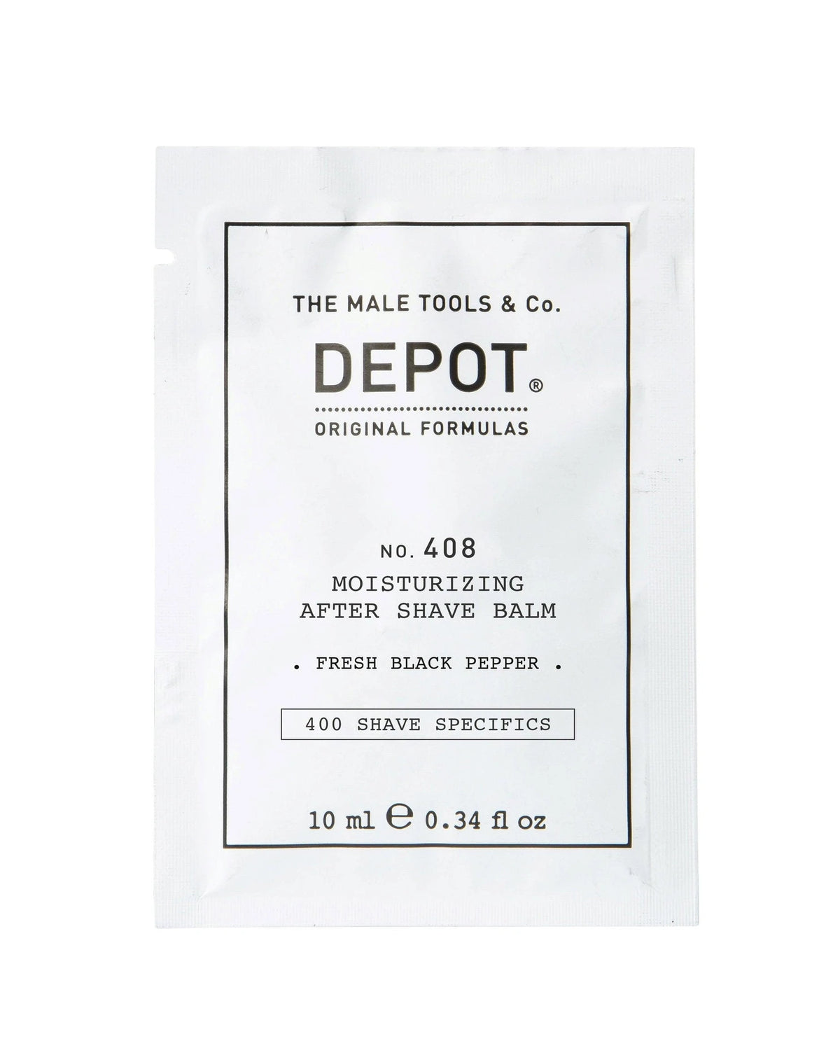 Depot, 400 Shave Specifics No. 408, Fresh Black Pepper, Moisturizing, After-Shave Balm, 10 ml