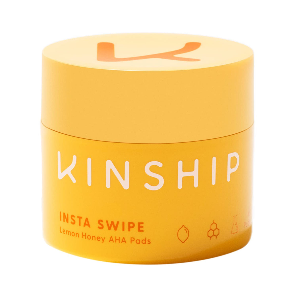 Kinship, Insta Swipe AHA Lemon Honey Pads, Exfoliating, Peel-Off Pads, 45 pcs