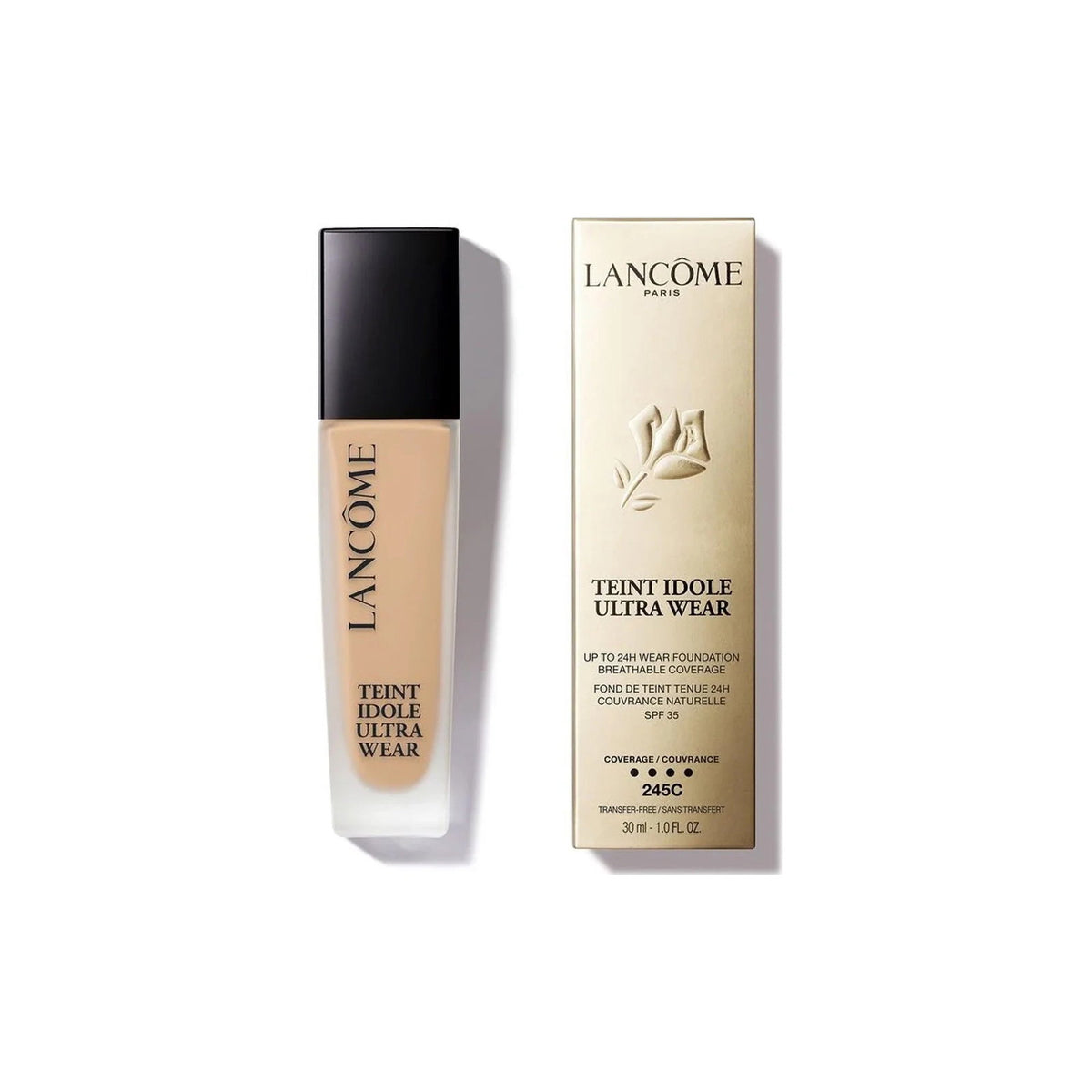 Lancome, Teint Idole Ultra Wear, Natural Coverage, Liquid Foundation, 245, Cool, SPF 35, 30 ml