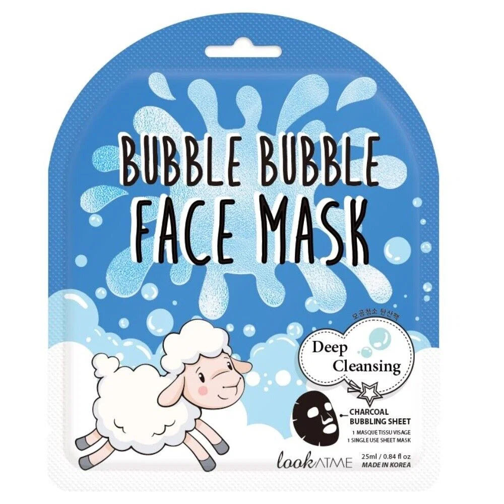 Look At Me Bubble Bubble giliai valanti lakštinė kaukė su anglimi 25 ml