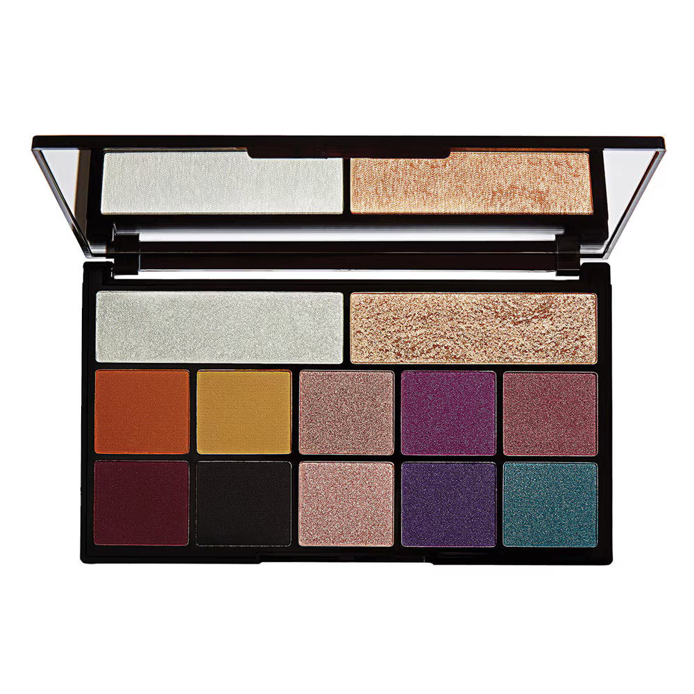 Makeup Revolution, Carmi, Eyeshadow Palette, Kiss Of Fire, 12 Shades, 27 g