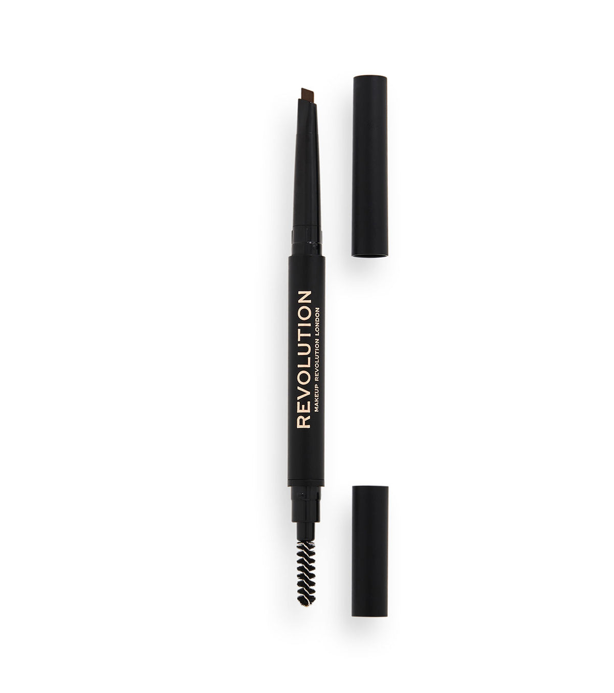 Makeup Revolution, Duo Brow Definer, Eyebrow Cream Pencil & Brush 2-In-1, Medium Brown, 0.25 g