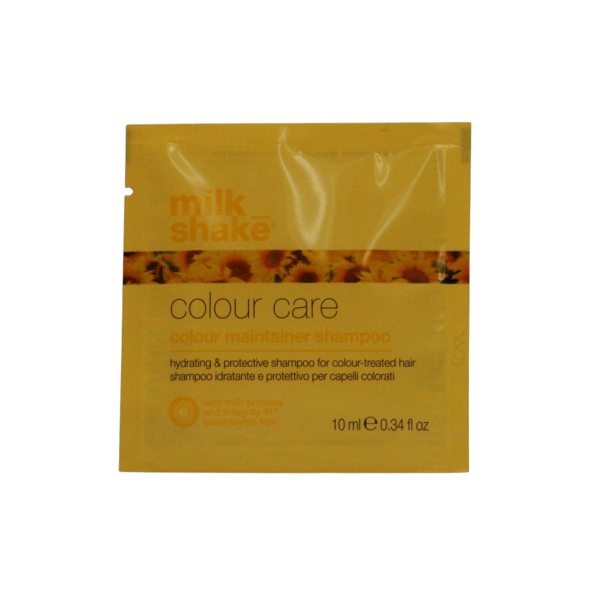 Milk Shake, Colour Care, pieno baltymai, plaukų šampūnas, spalvos apsaugai, 10 ml