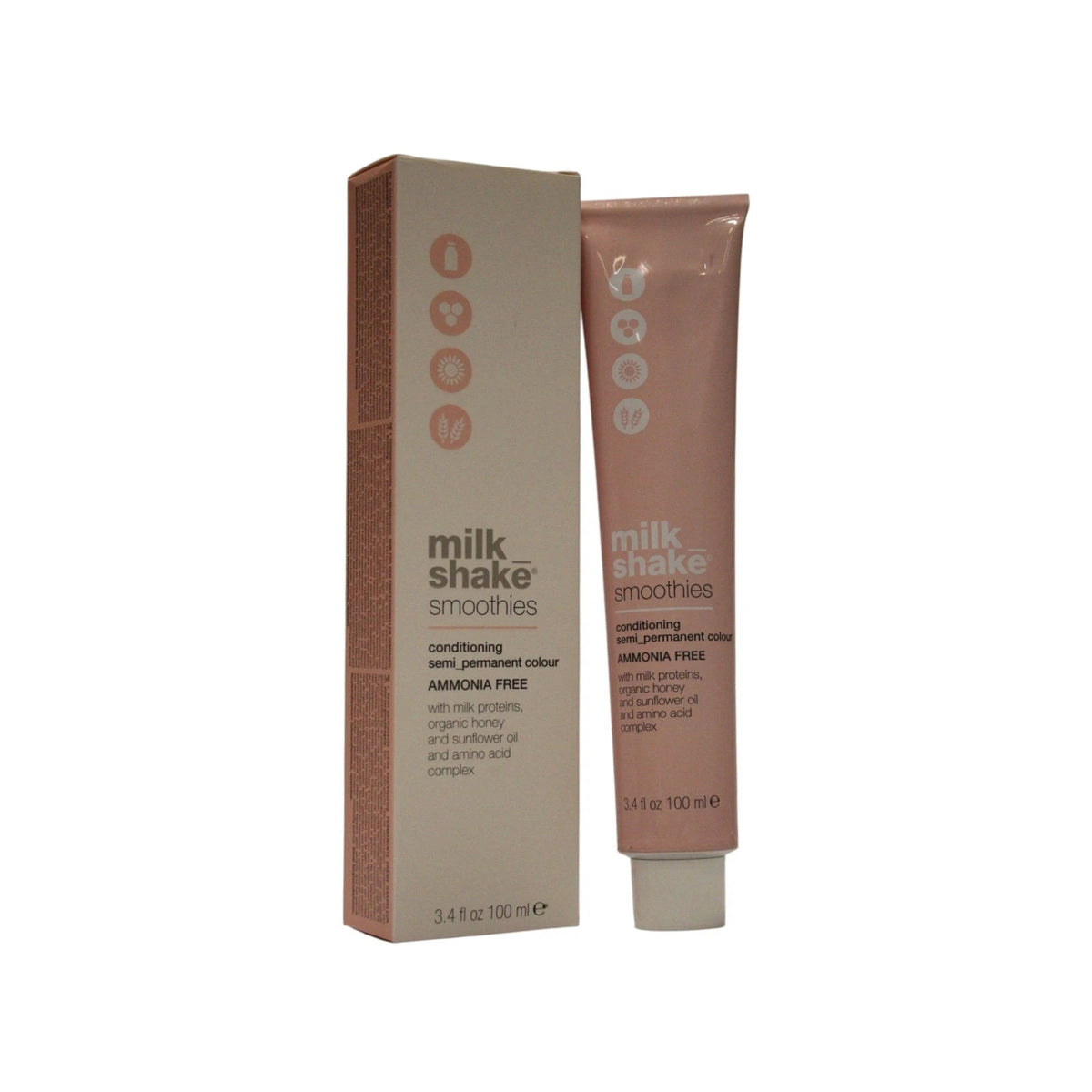 Milk Shake, Smoothies, pusiau ilgalaikiai plaukų dažai, 7.34 Medium Golden Copper, 100 ml
