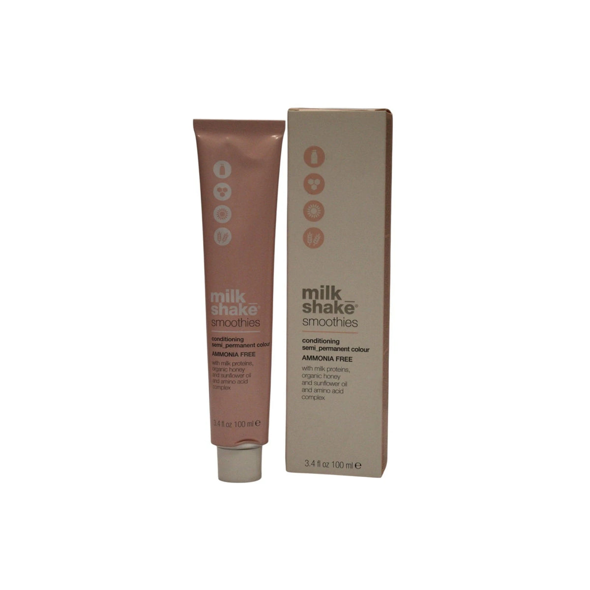 Milk Shake, Smoothies, pusiau ilgalaikiai plaukų dažai, 8.71 Light Blonde Ash Red, 100 ml