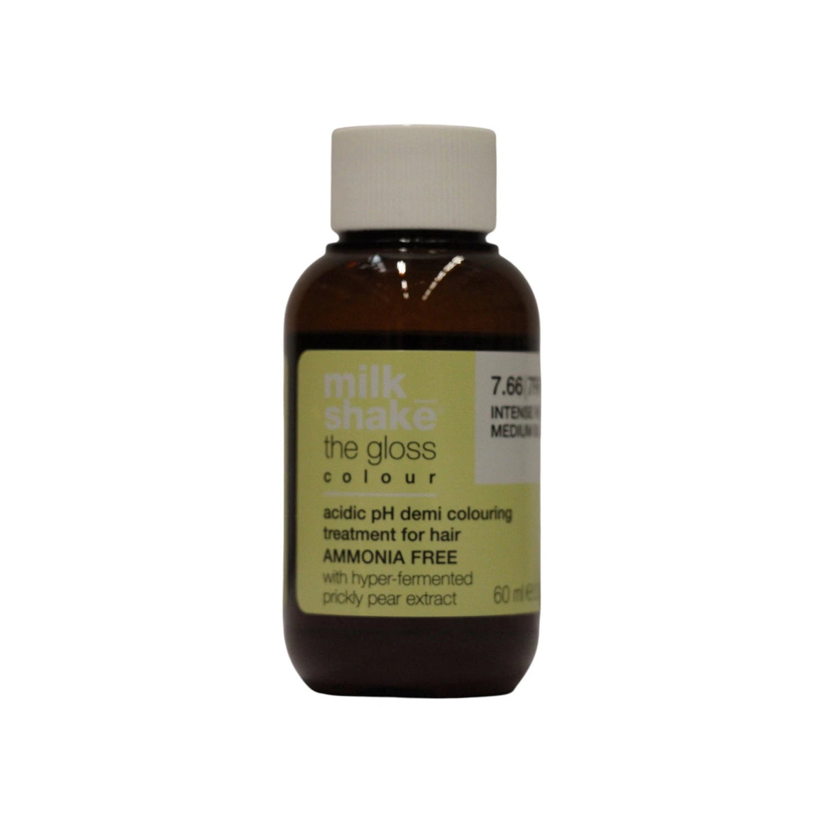 Milk Shake, The Gloss Acidic pH, pusiau ilgalaikiai plaukų dažai, 7.66 intensyvi raudona vidutinė blondinė, 60 ml