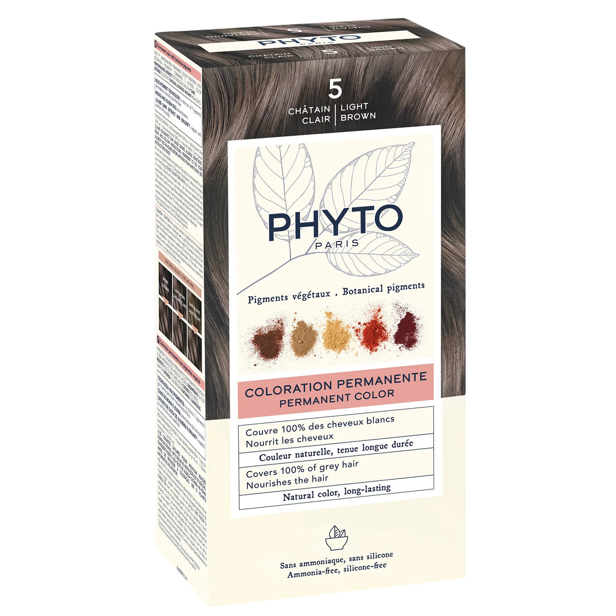 Phyto, Color, ilgalaikiai plaukų dažai, 5 šviesi kaštoninė, 50 ml