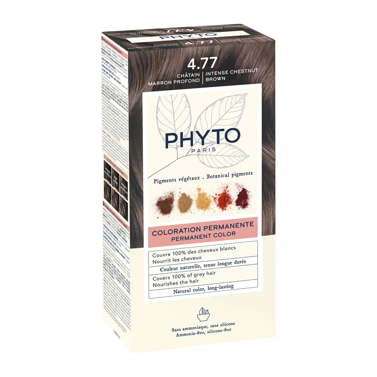 Phyto, Phytocolor, Ilgalaikiai plaukų dažai, 4.77 intensyvi kaštoninė ruda, 50 ml
