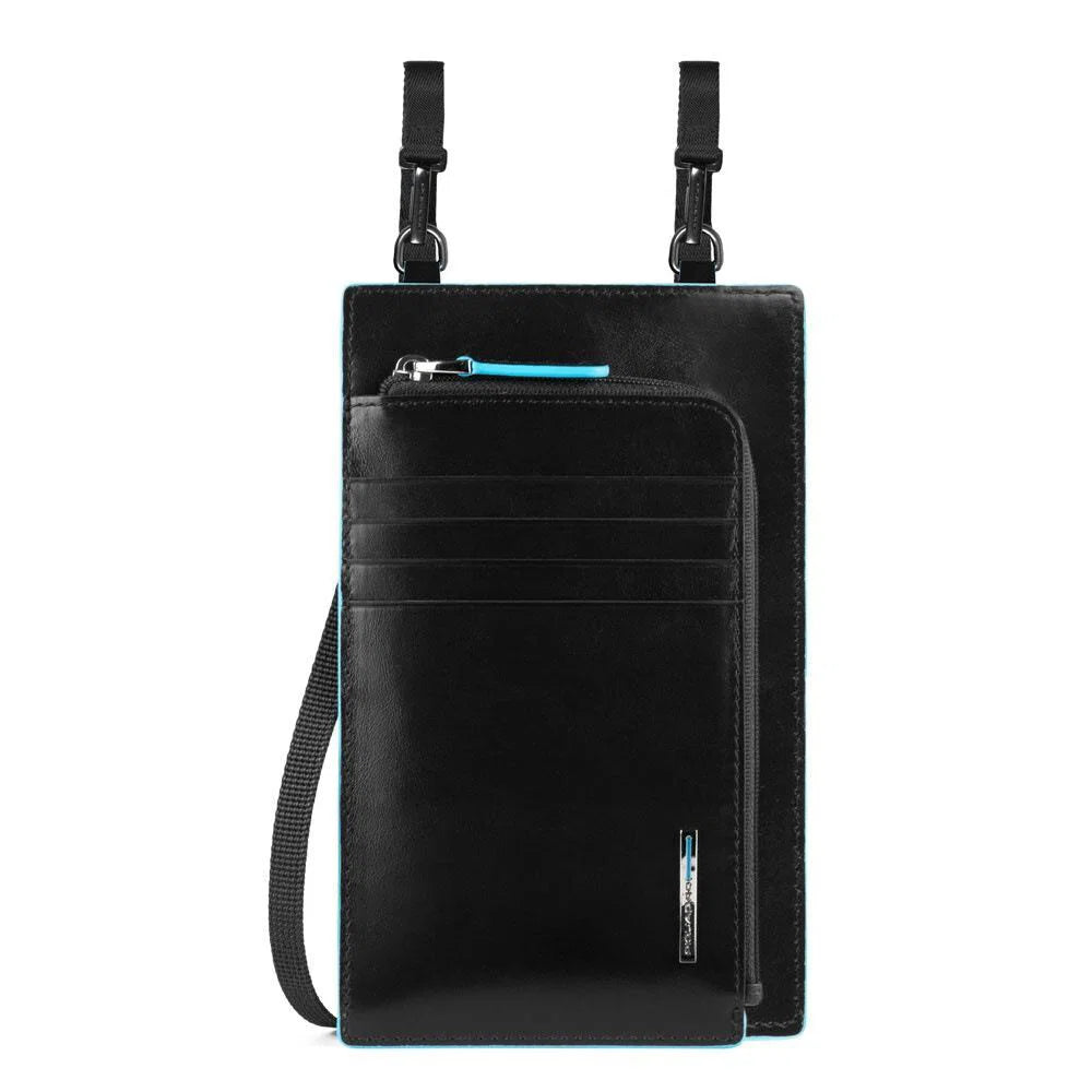 Piquadro, Blue Square Crossbody Bags