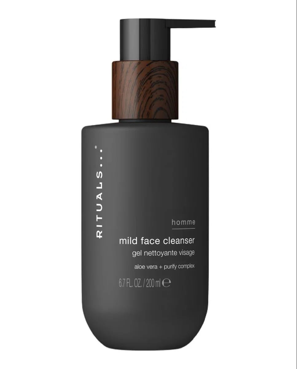Rituals Homme švelnus veido prausiklis su alavijais + valomuoju kompleksu 200 ml