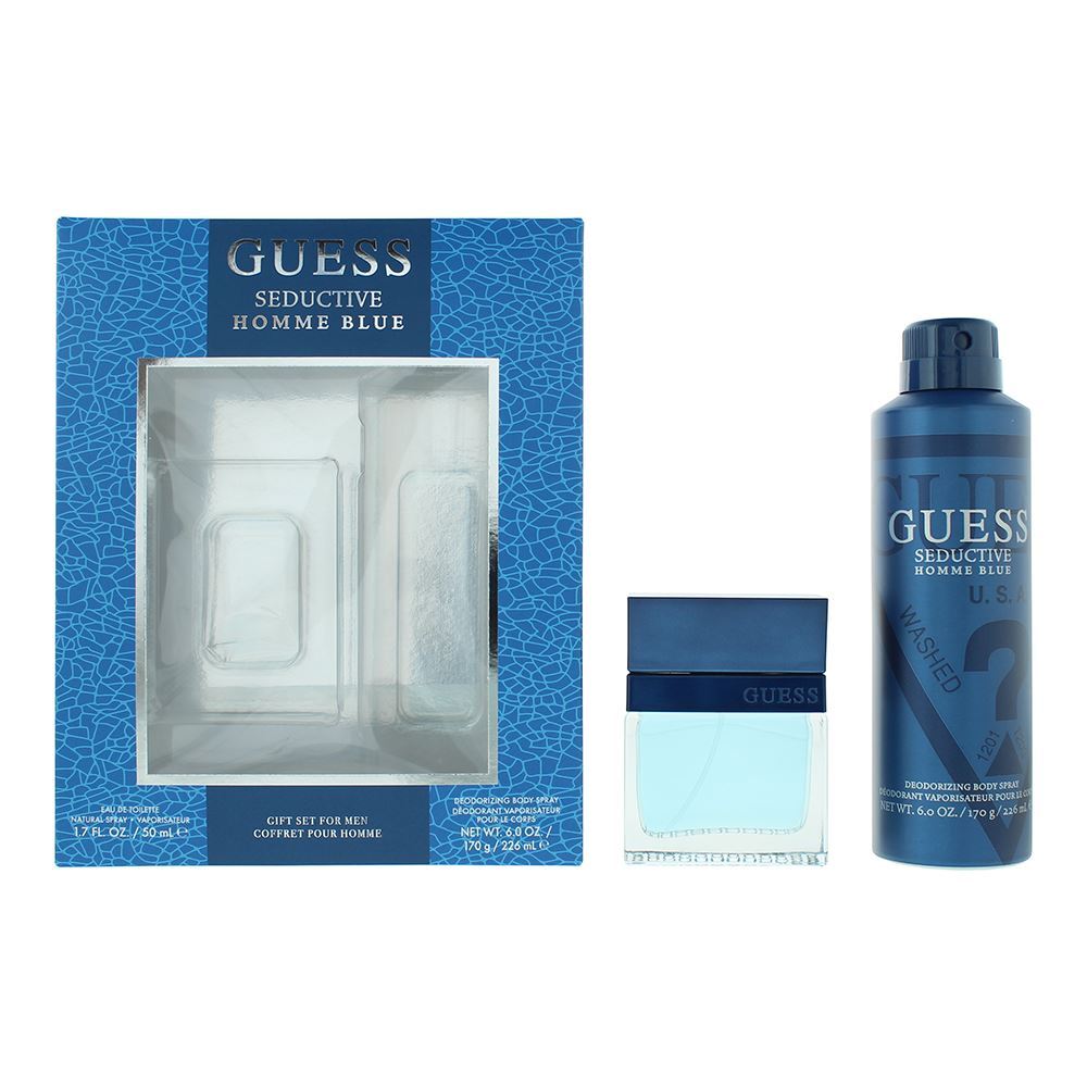 Set Guess: Seductive Homme Blue, Eau De Toilette, For Men, 50 ml + Seductive Homme Blue, Deodorant Spray, For Men, 226 ml