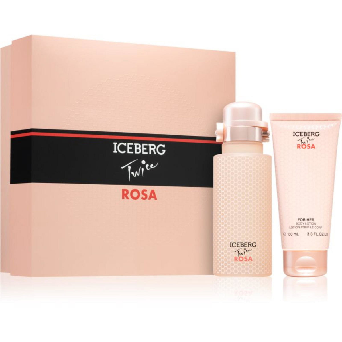 Set Iceberg: Twice Rosa, Eau De Toilette, For Women, 125 ml + Twice Rosa, Hydrating, Body Lotion, 100 ml