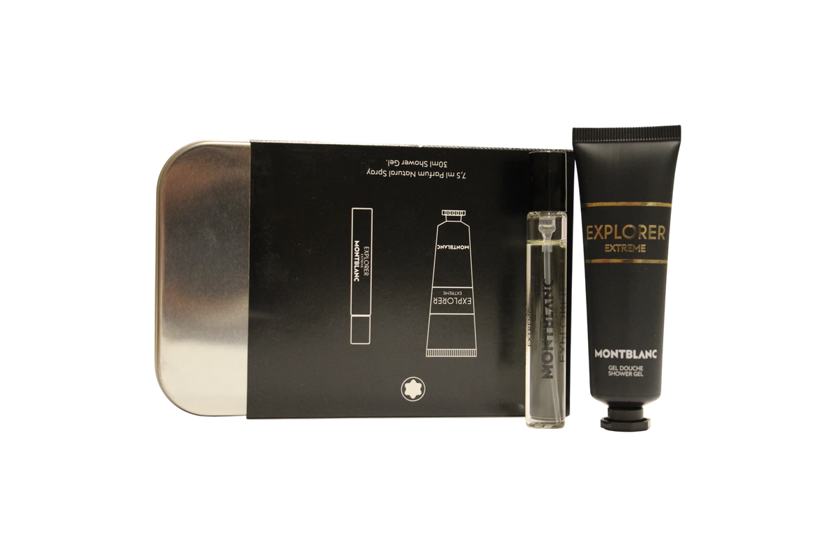 Rinkinys Montblanc: Explorer Extreme, Eau De Parfum, vyrams, 7.5 ml + Explorer Extreme, dušo gelis, 30 ml