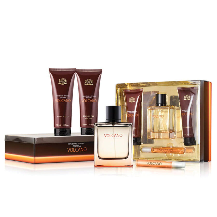 Set New Brand: Volcano, Eau De Toilette, For Men, 100 ml + Volcano, Eau De Toilette, For Men, 15 ml + Volcano, Cleansing, Shower Gel, All Over The Body, All Skin Types, 130 ml + Volcano, After-Shave Gel, 130 ml