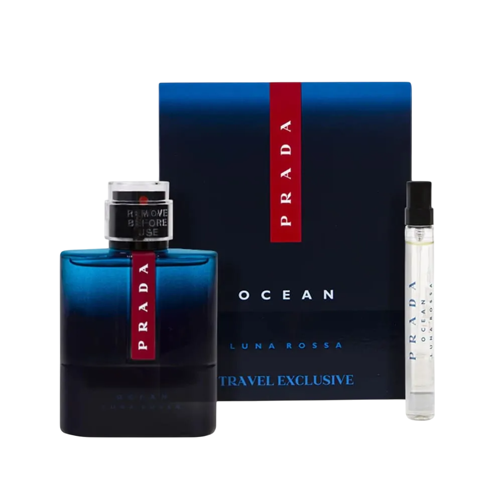 Set Prada: Luna Rossa Ocean, Eau De Toilette, For Men, 100 ml + Luna Rossa Ocean, Eau De Toilette, For Men, 10 ml