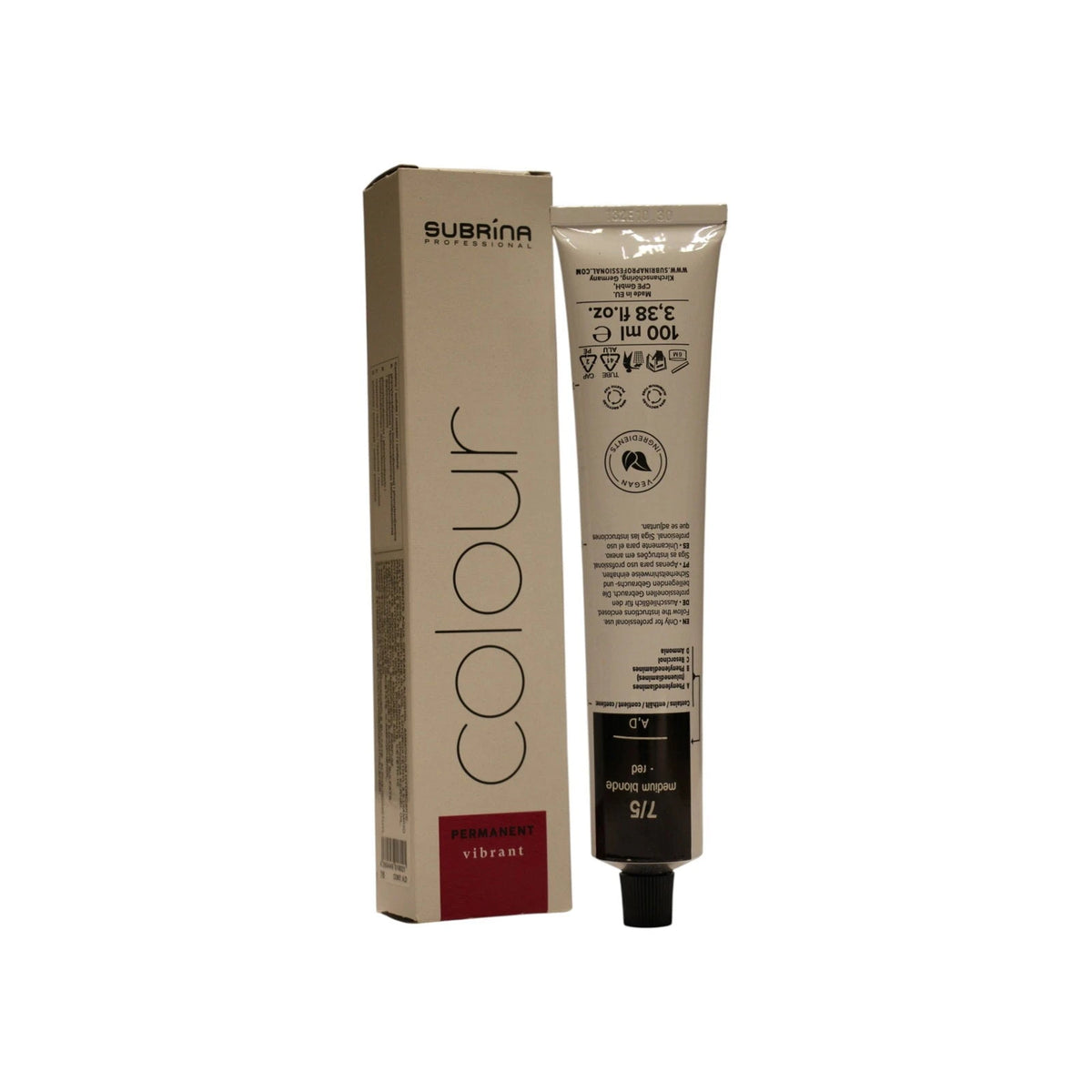 Subrina Professional, Essential Colour, ilgalaikiai plaukų dažai, 7/5 , 100 ml
