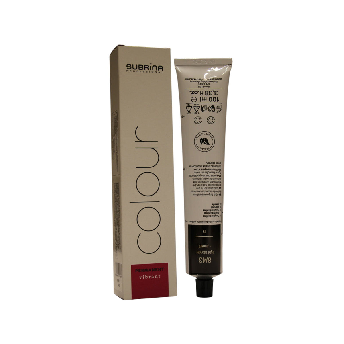 Subrina Professional Vibrant Colour Ilgalaikiai plaukų dažai 8/43 100 ml