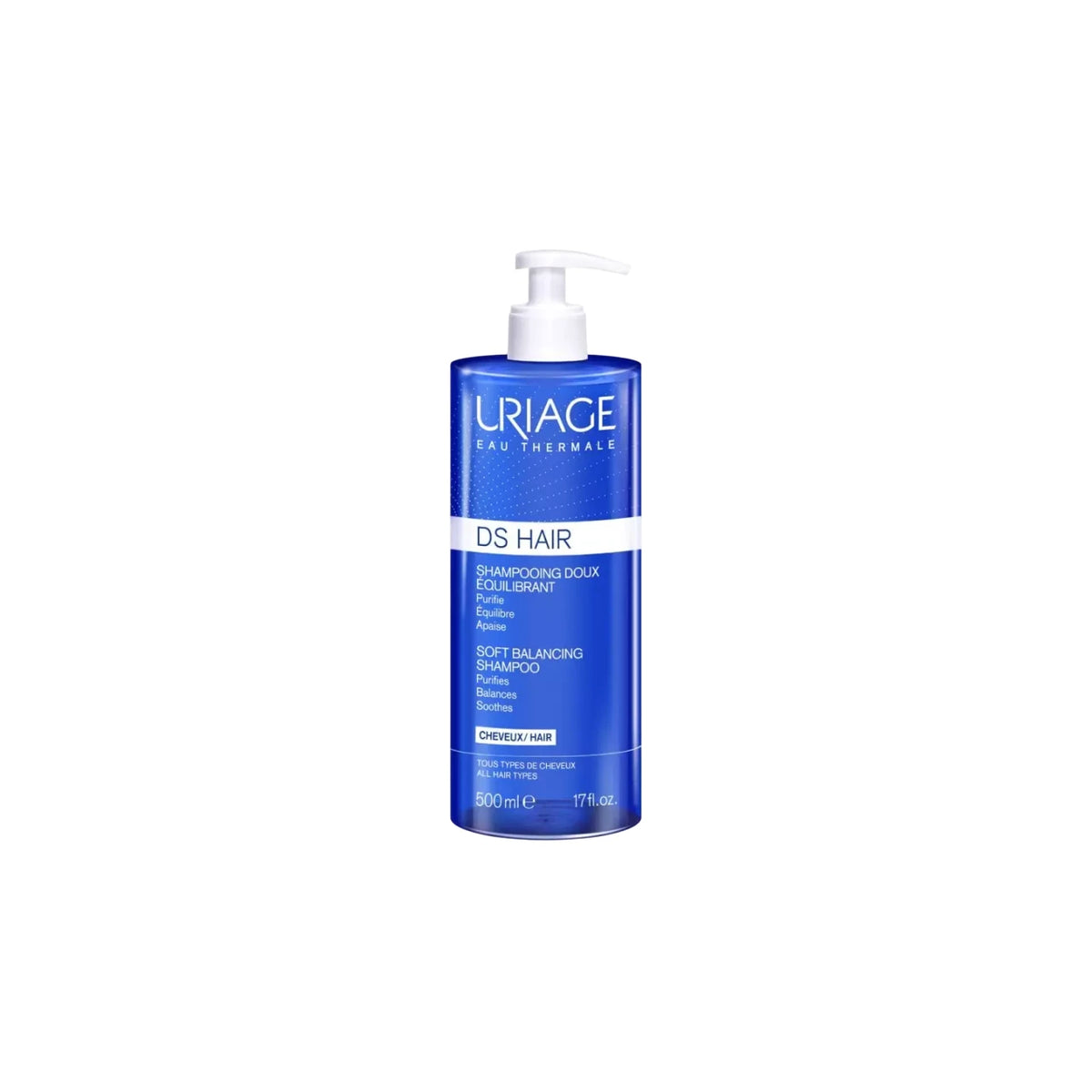Uriage, DS Hair, plaukų šampūnas, balansuojantis, 500 ml