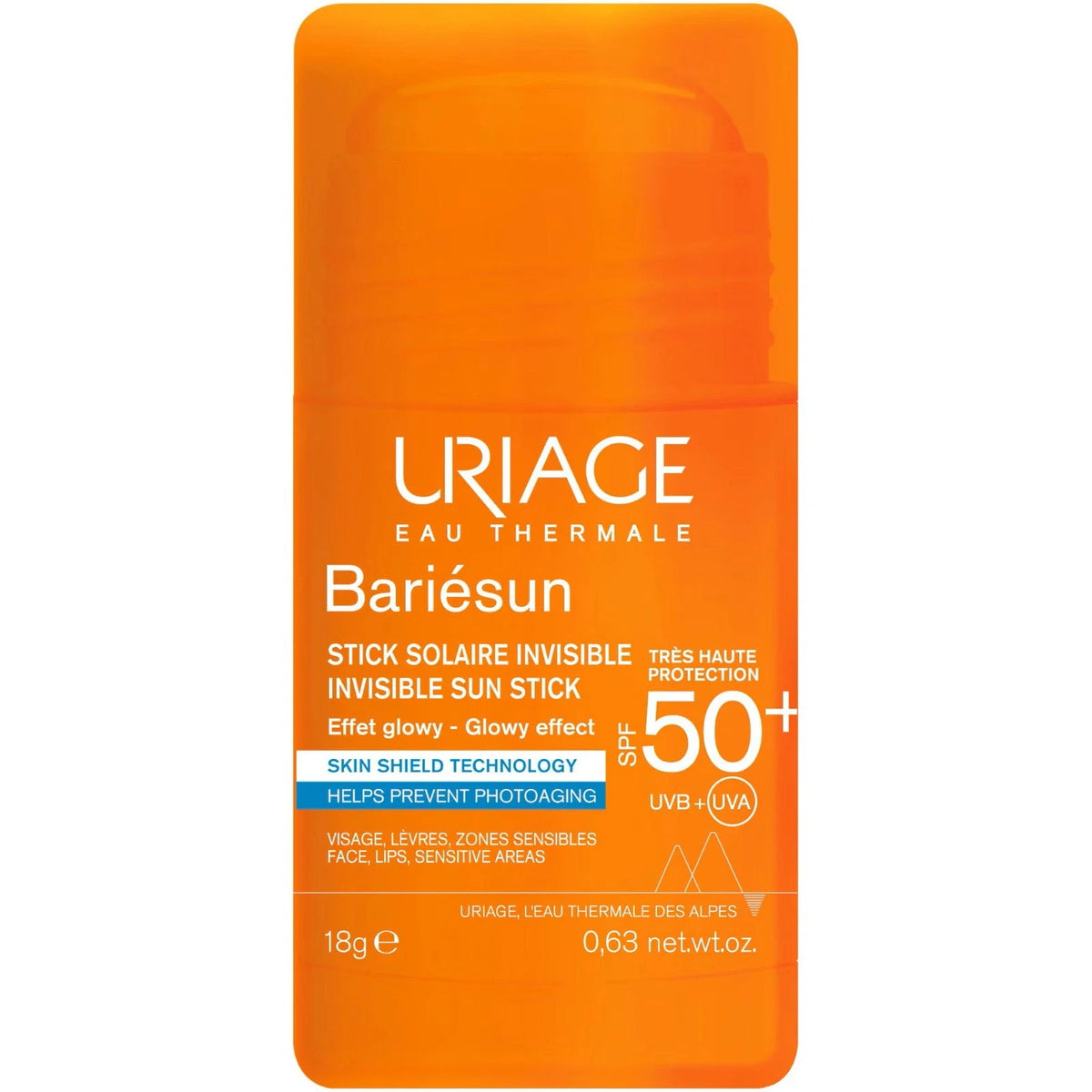 Uriage, Bariesun Invisible, apsauginis kremas nuo saulės lazdelėje, SPF50+, 18 g