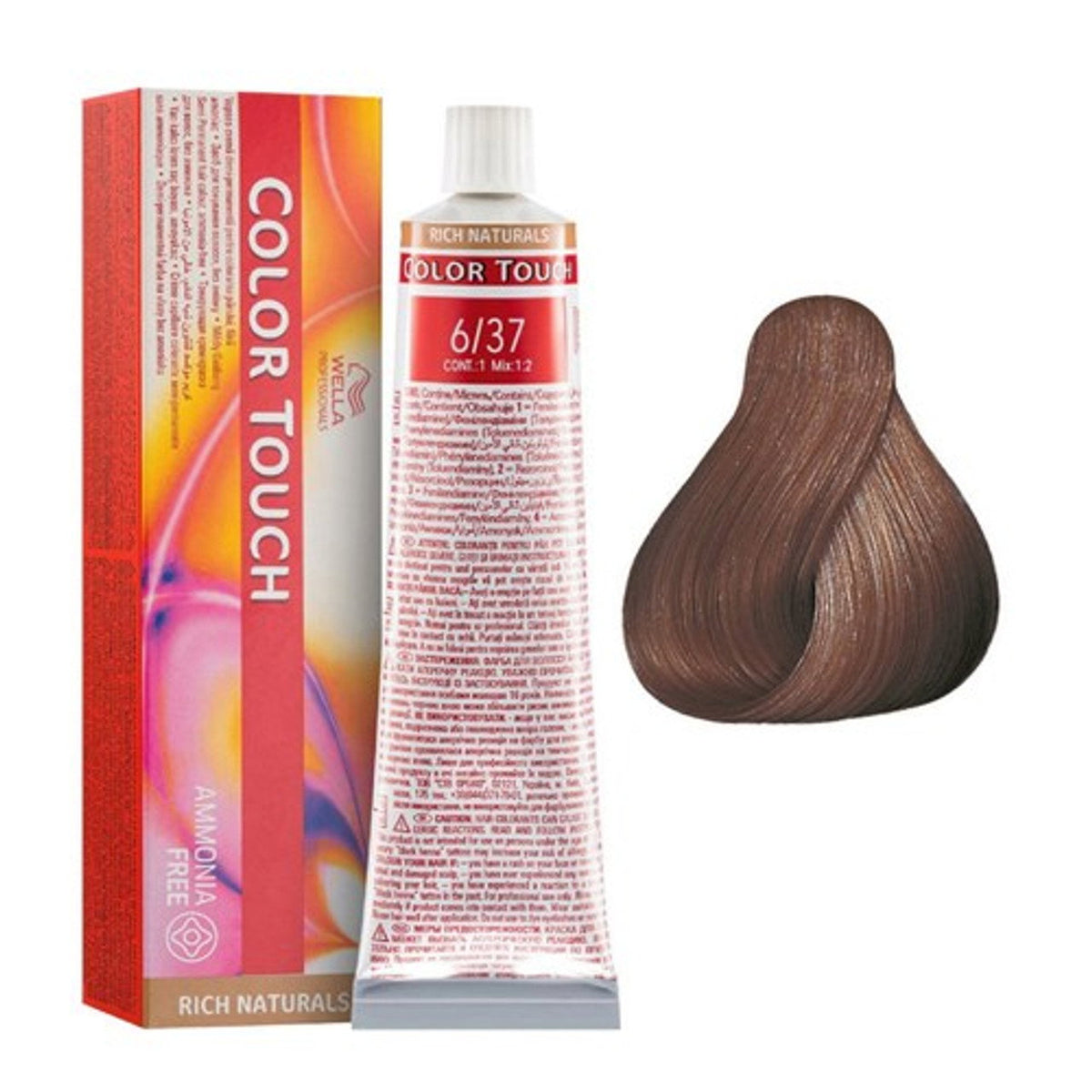 Wella Professionals, Color Touch, Permanent Hair Dye, 6/37 , 60 ml