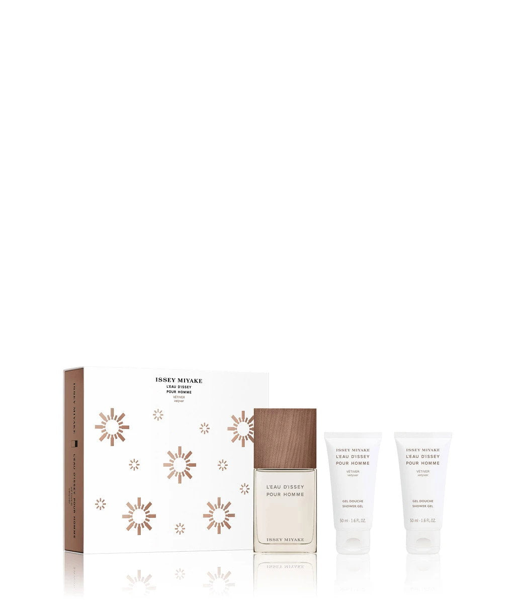 Xmas 2023 Set Issey Miyake: L'Eau d'Issey Vetiver, Eau De Toilette, For Men, 50 ml + L'Eau d'Issey Vetiver, Hydrating, Shower Gel, For All Skin Types, x2 pcs, 50 ml